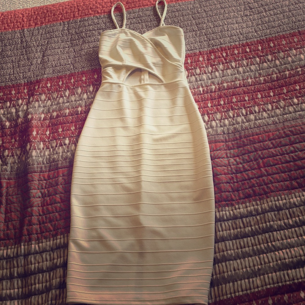 White midi dress